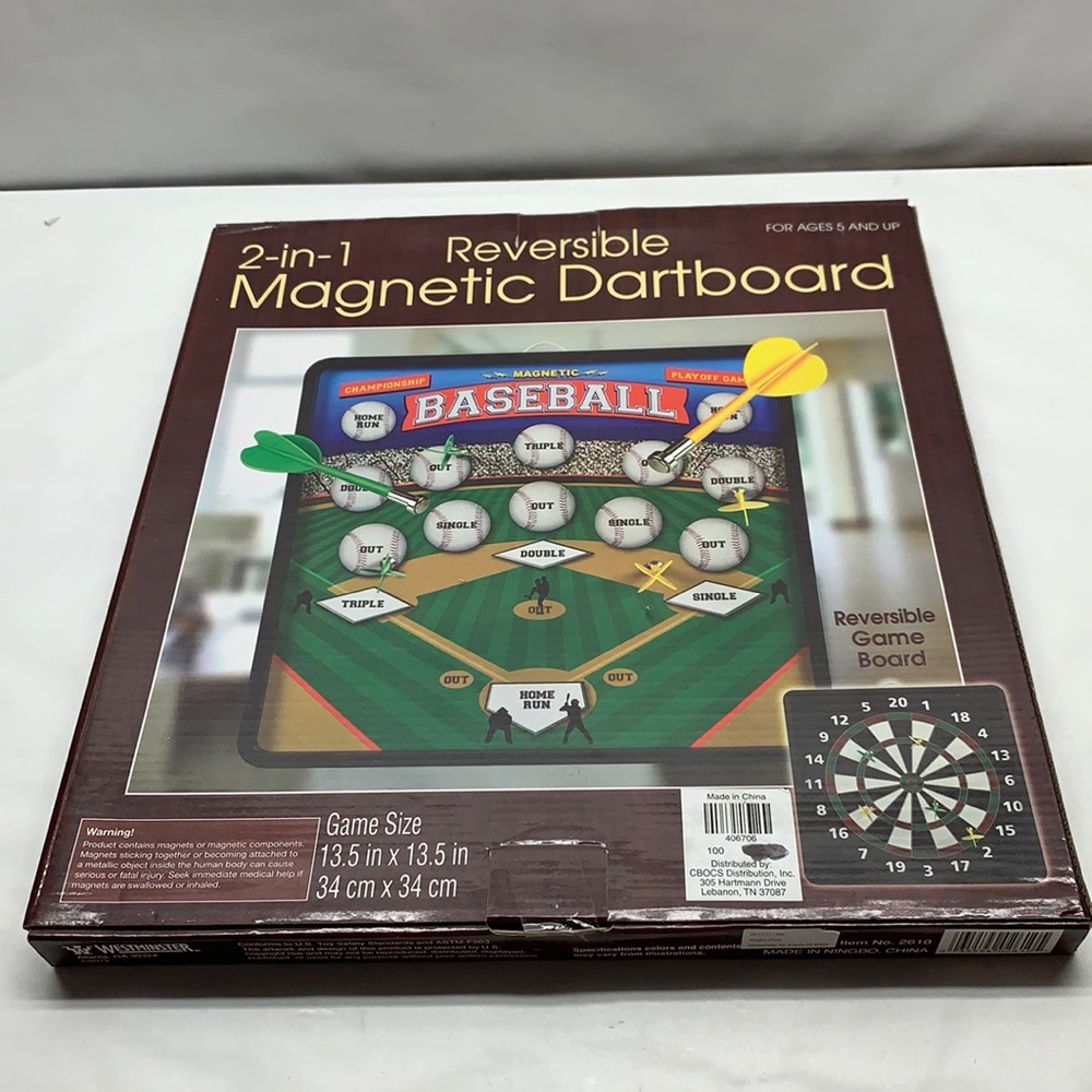 Reversible magnetic dartboard 2 in 1 new